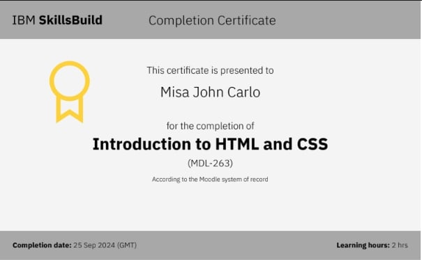 intro-to-html-css-cert certificate image