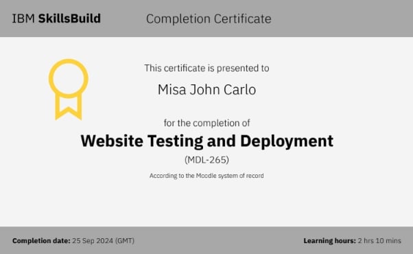 web-test-and-deployment-cert certificate image