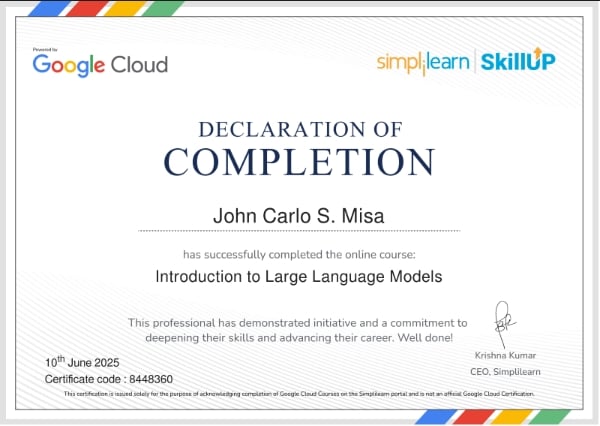 intro-to-llm-cert certificate image