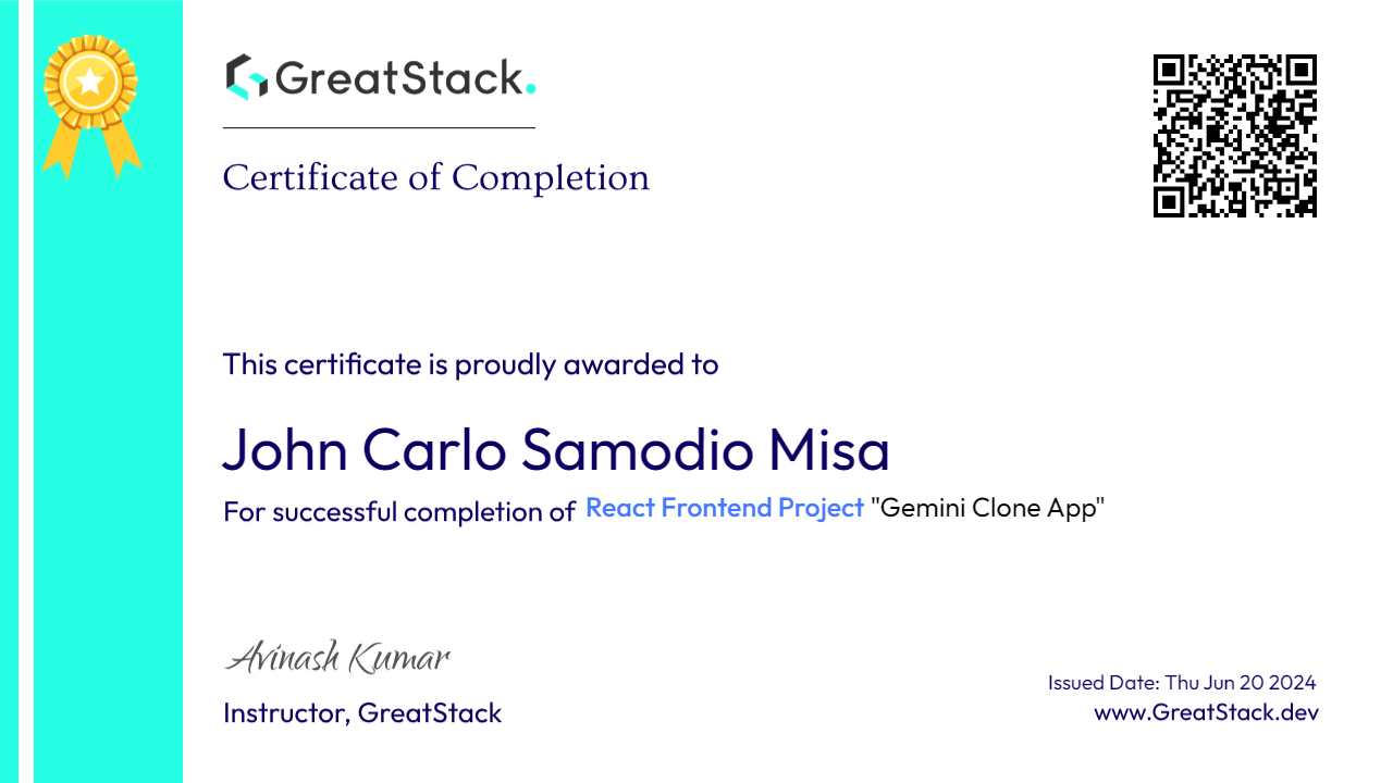 Great-Stack-Certificate certificate image