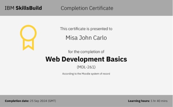 web-dev-basics-cert certificate image